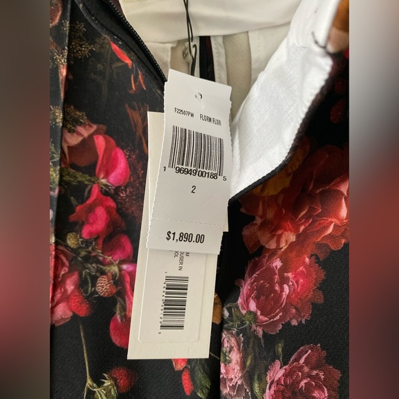 SOLD - Authentic - Adam Lippes - Floral-Print Pintuck Wide-Leg Trousers - size 2 - Picture 11 of 13